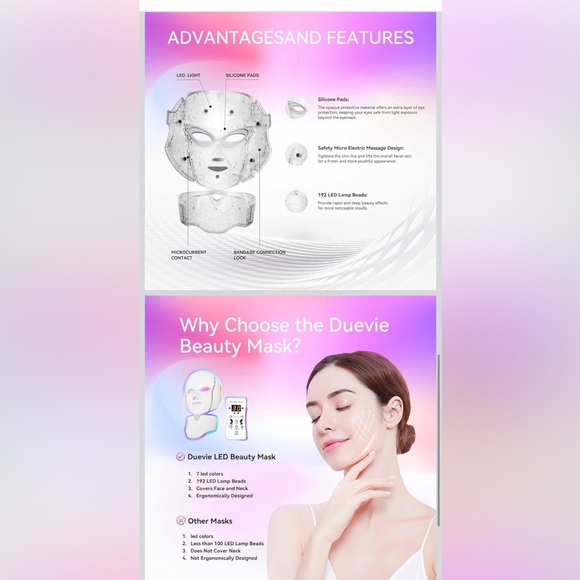 DUEVIE LED Facial Mask - White - Picture 4 of 4
